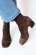 Donatella™ | Botines con Tacón de Punta Cuadrada