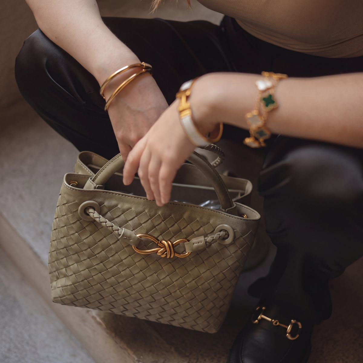 Bolso Sage de Cuero