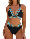 Stephanie | Conjunto de bikini ajustado con detalles en contraste