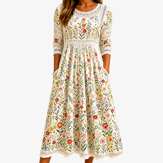 Vestido Midi Floral — Pradera Silvestre