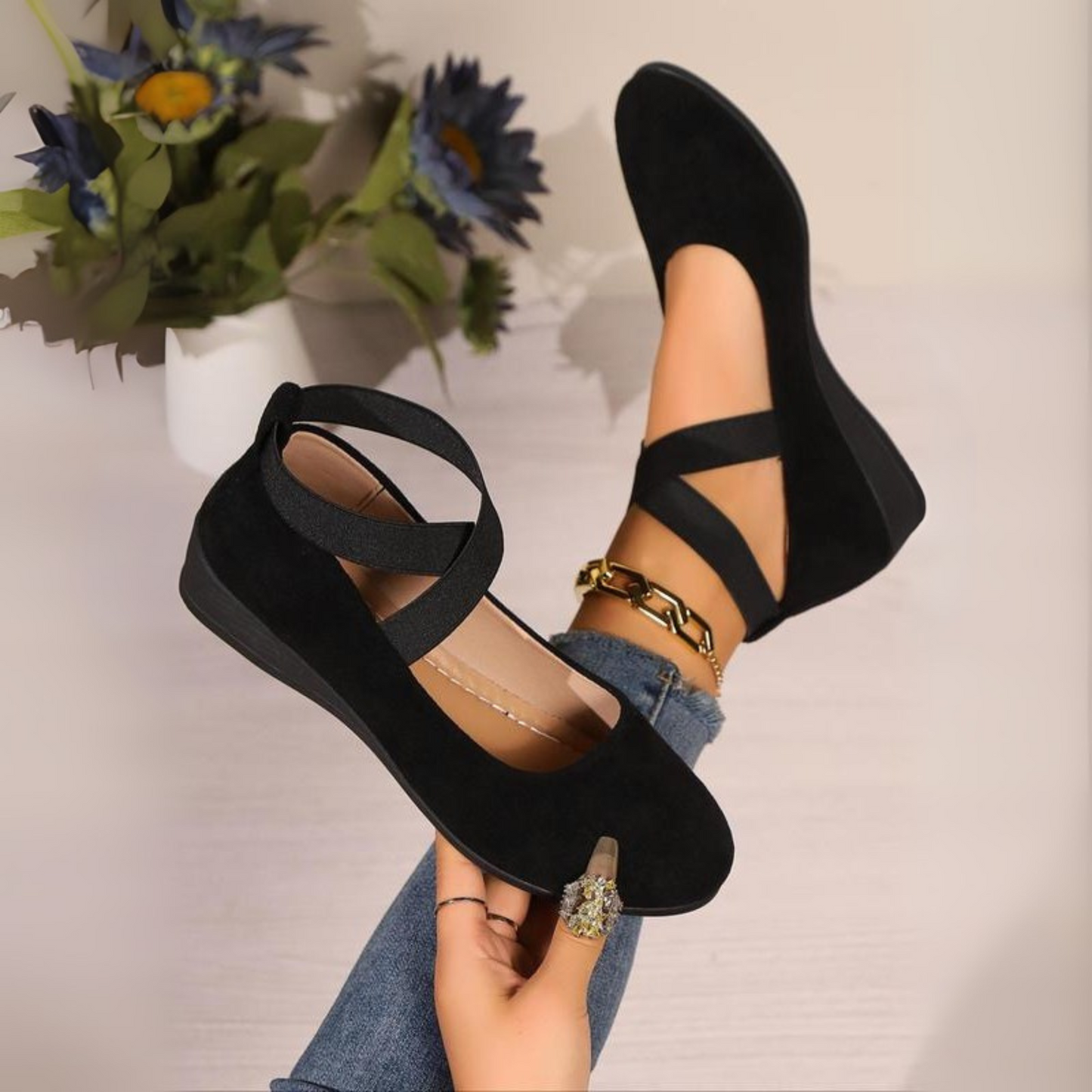 AMANDA™ | ZAPATO SLIP-ON CON CUÑA CÓMODA