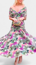 ROSANNA | Vestido largo floral con escote en V