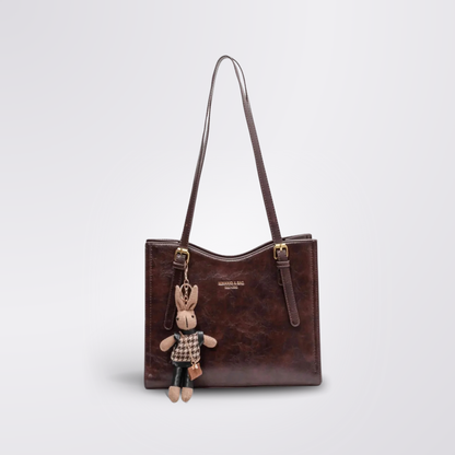 LENNA | Bolso de hombro vintage de piel vegana
