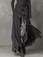 CARMEN | Vestido maxi bohemio con estampado leopardo