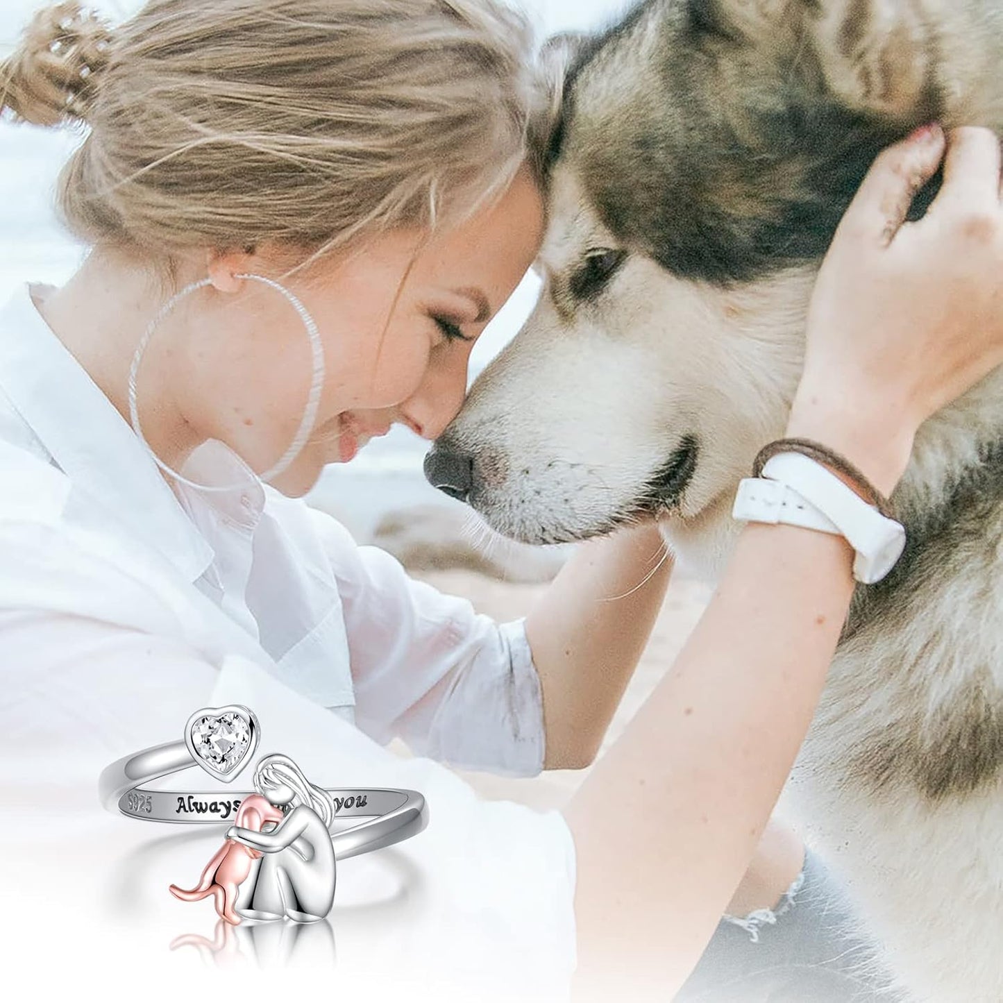 Anillo ajustable “Siempre en mi corazón”