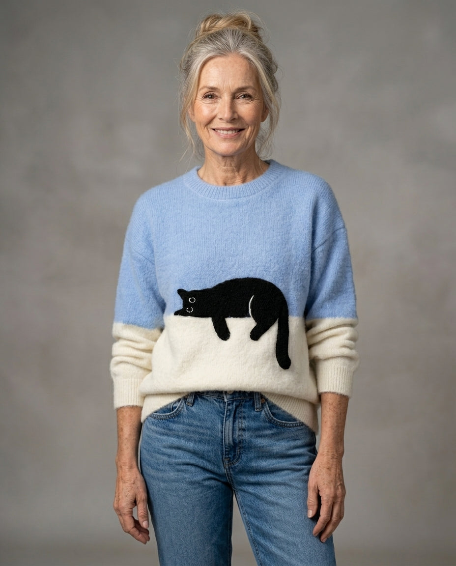 HELEN™ | Suéter oversize de gato elegante