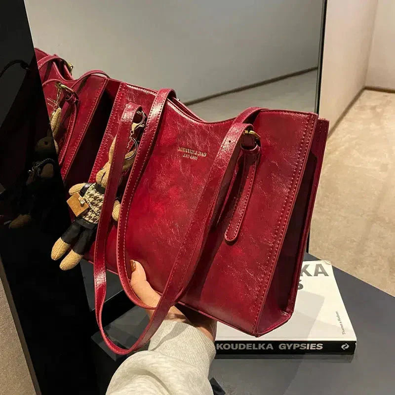 LENNA | Bolso de hombro vintage de piel vegana
