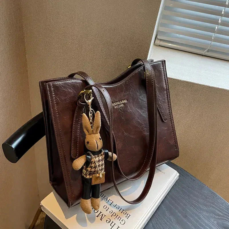 LENNA | Bolso de hombro vintage de piel vegana