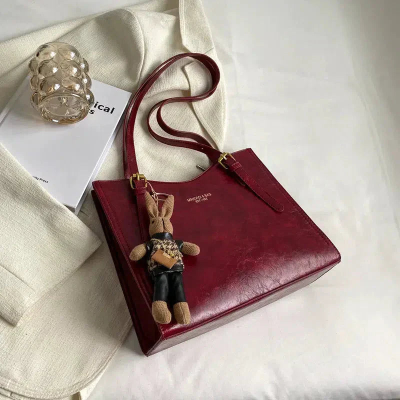 LENNA | Bolso de hombro vintage de piel vegana