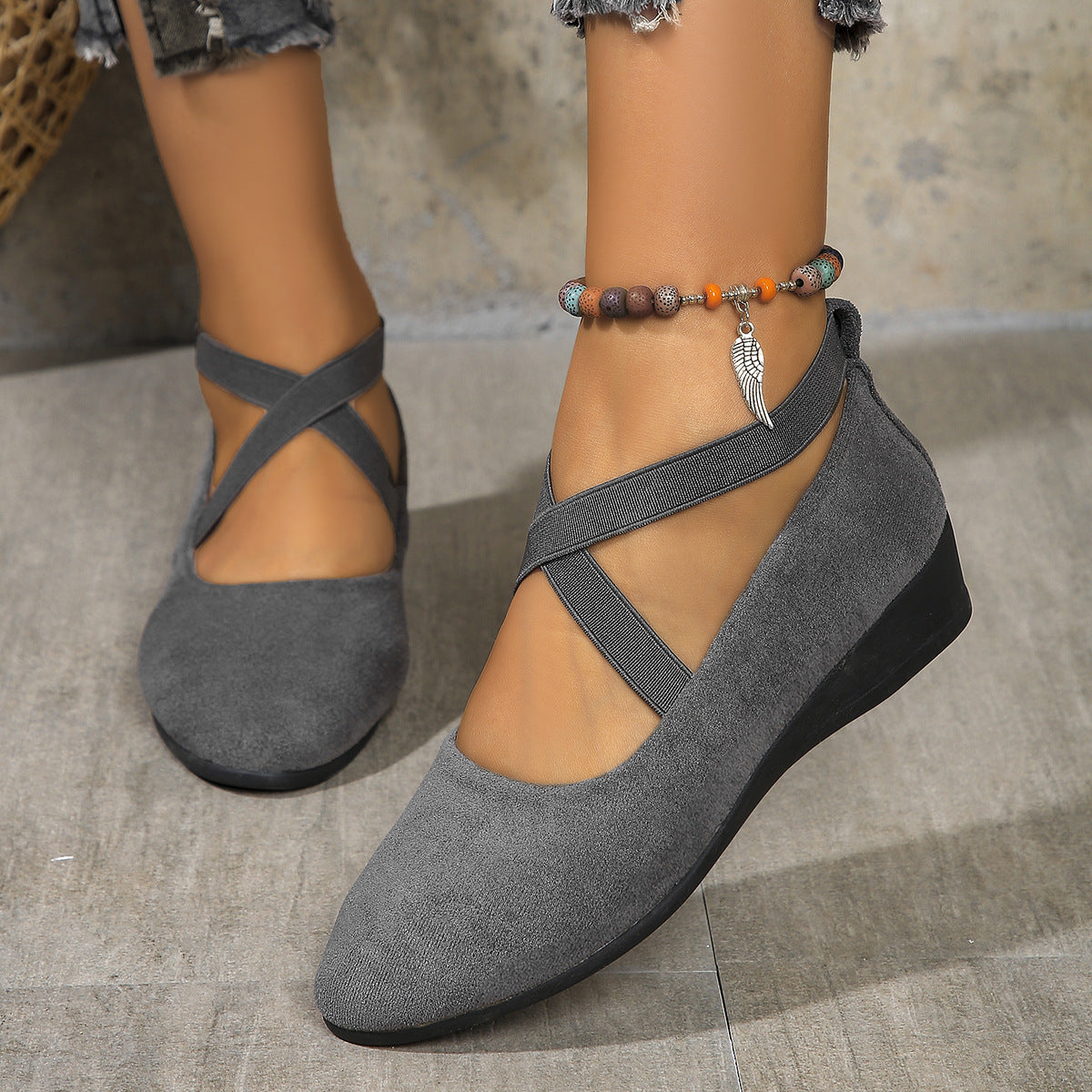 AMANDA™ | ZAPATO SLIP-ON CON CUÑA CÓMODA