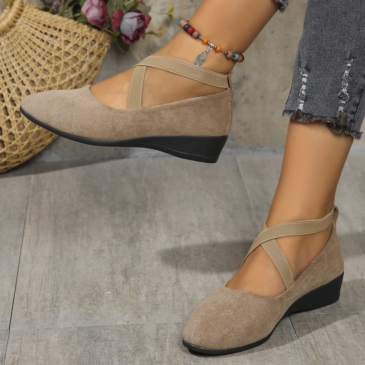 AMANDA™ | ZAPATO SLIP-ON CON CUÑA CÓMODA