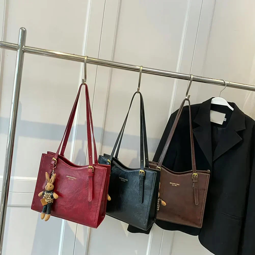 LENNA | Bolso de hombro vintage de piel vegana