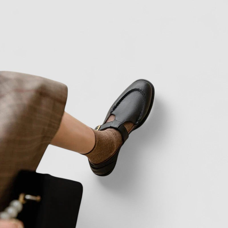 Avery - Zapatos ortopédicos Mary Jane con punta cuadrada