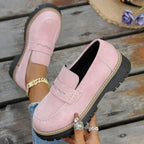 ALEXIA | Mocasines con plataforma de estilo universitario