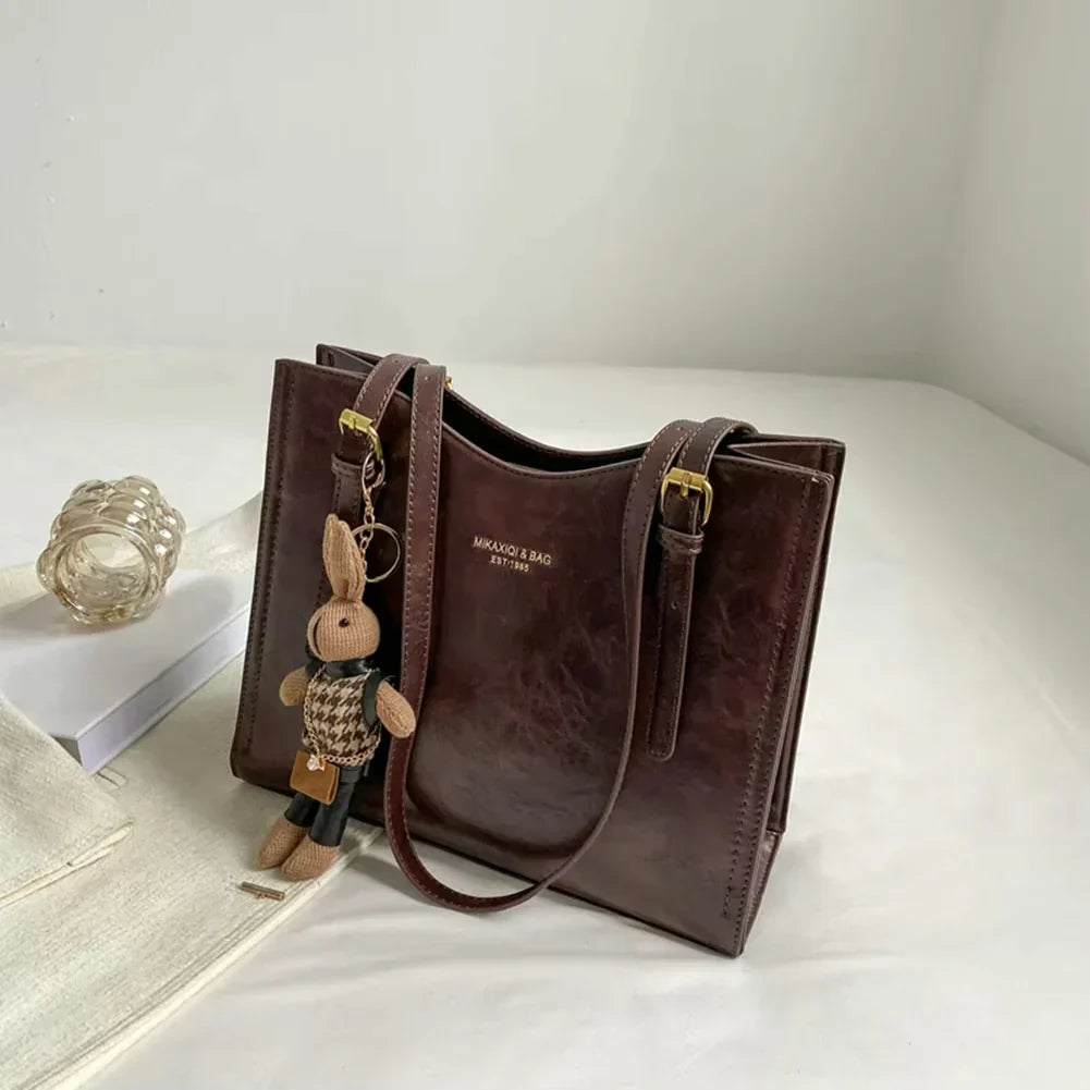LENNA | Bolso de hombro vintage de piel vegana