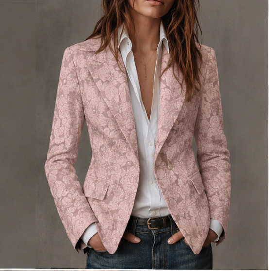 LORETTA | Blazer Jacquard en Cachemira Ajustado