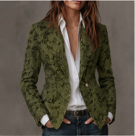 LORETTA | Blazer Jacquard en Cachemira Ajustado