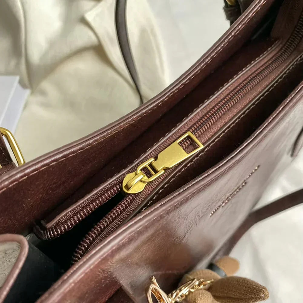 LENNA | Bolso de hombro vintage de piel vegana