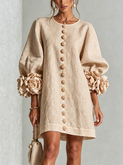 VALENTINA | Vestido Mini con Puños de Roseta
