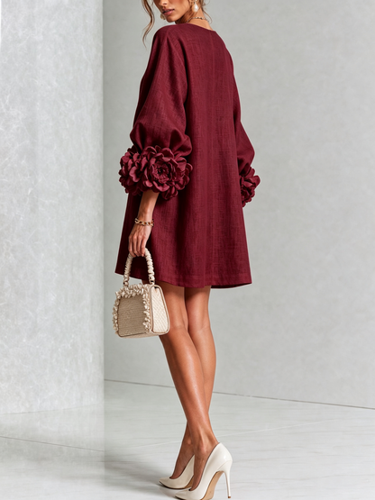 VALENTINA | Vestido Mini con Puños de Roseta