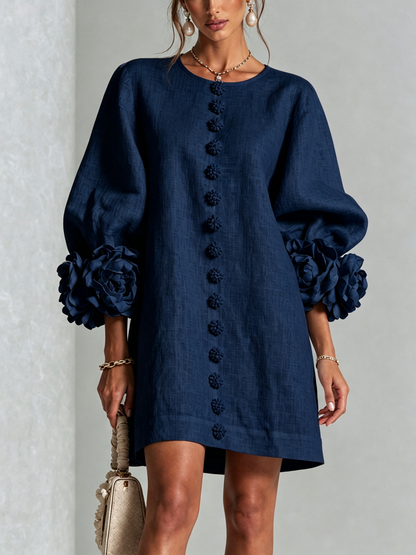 VALENTINA | Vestido Mini con Puños de Roseta