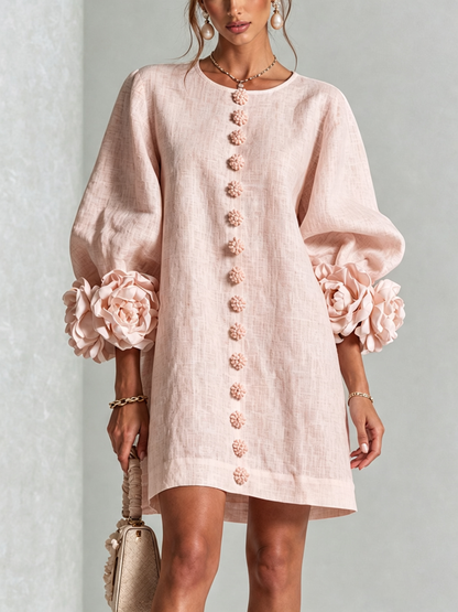 VALENTINA | Vestido Mini con Puños de Roseta