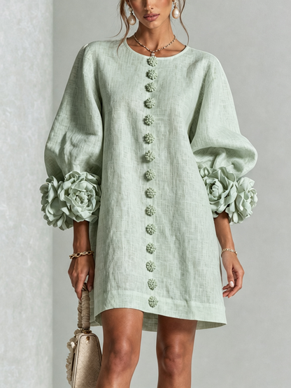 VALENTINA | Vestido Mini con Puños de Roseta