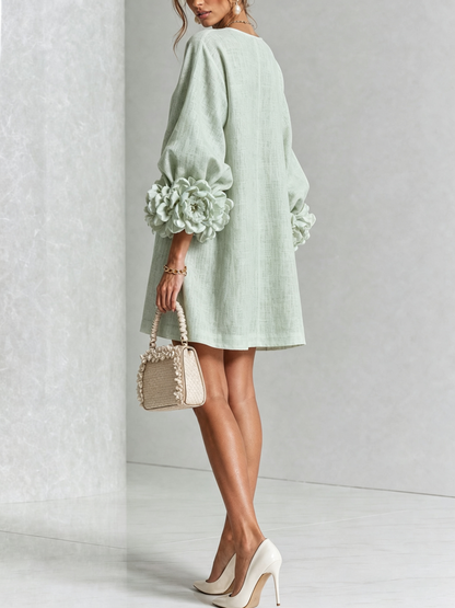 VALENTINA | Vestido Mini con Puños de Roseta