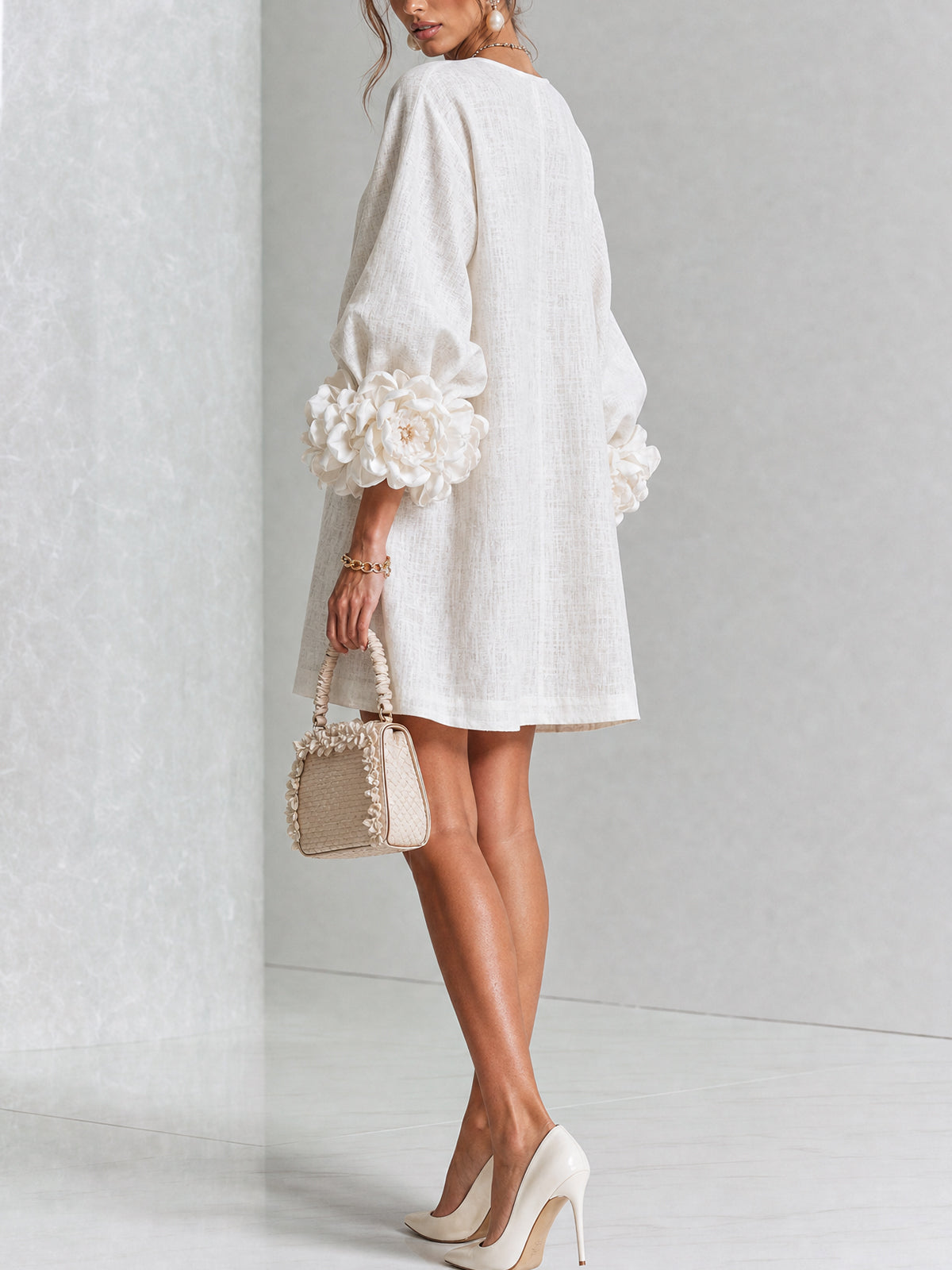 VALENTINA | Vestido Mini con Puños de Roseta