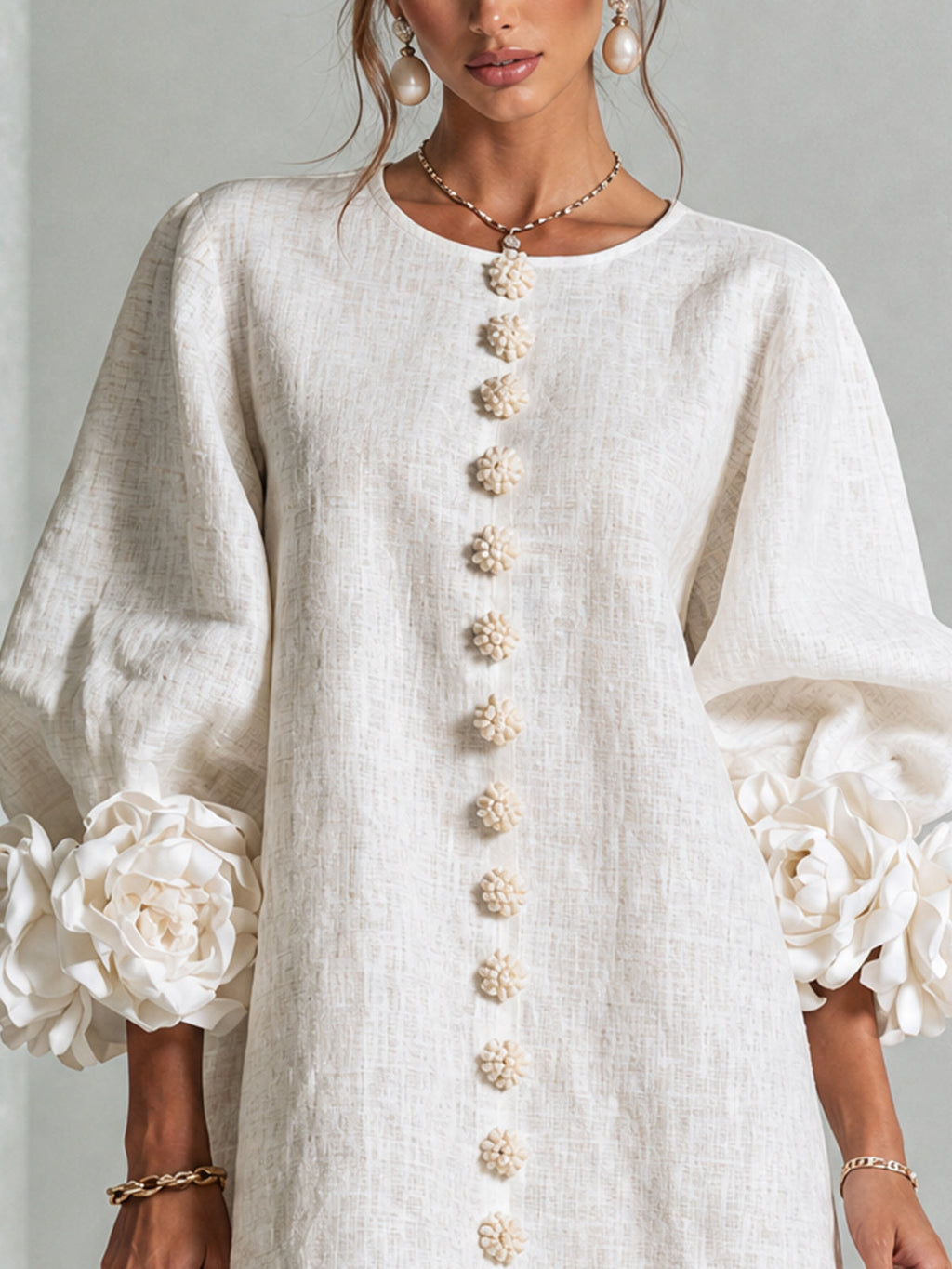 VALENTINA | Vestido Mini con Puños de Roseta
