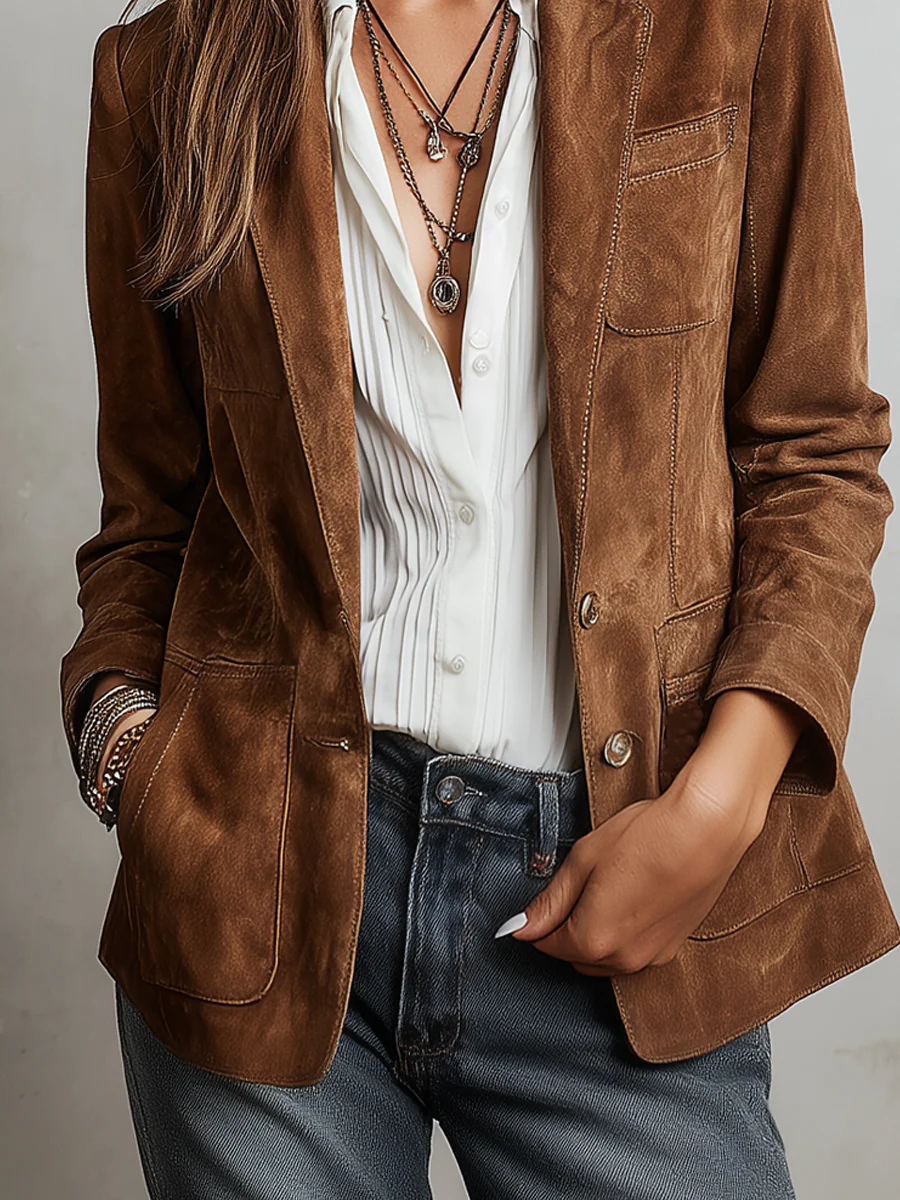 AURORA | Blazer Vintage Marrón