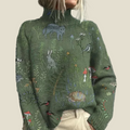 AMARA | Jersey cálido de cuello alto floral