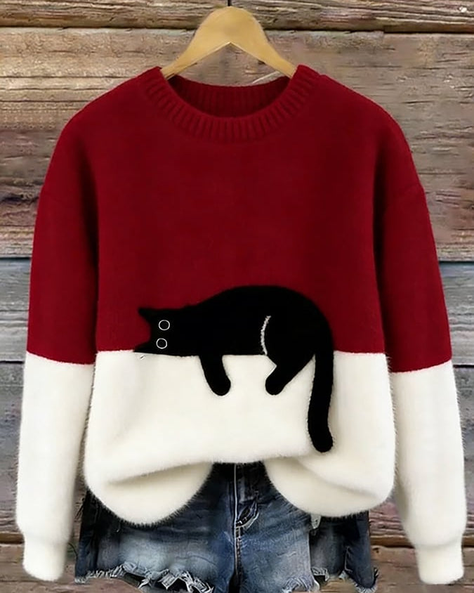 HELEN™ | Suéter oversize de gato elegante