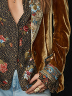 ANNA | Blazer Patchwork con Estampado Floral Vintage
