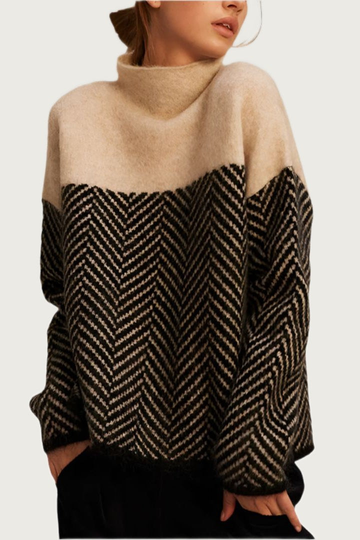 ADELINE | Jersey de cuello alto de punto fino
