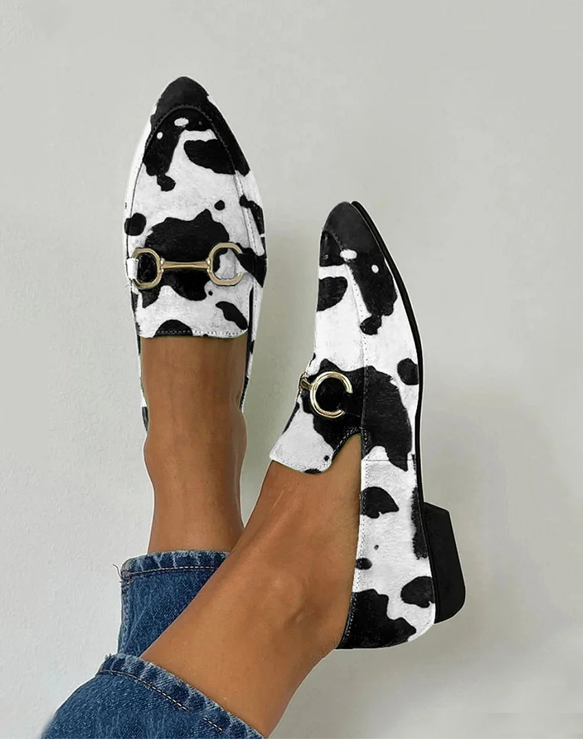 ANNA | Mocasines con estampado y detalle de hebilla