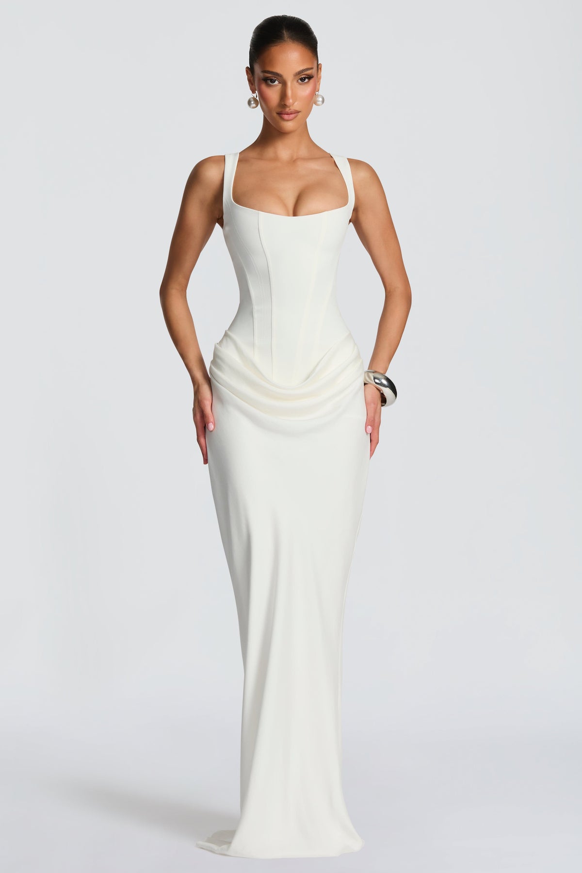 LEONOR | Vestido maxi de escote cuadrado