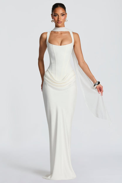 LEONOR | Vestido maxi de escote cuadrado