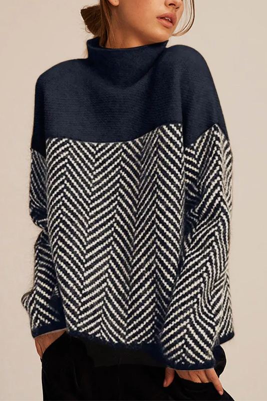 ADELINE | Jersey de cuello alto premium de punto fino