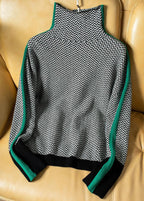 LIBRA | Jersey de cuello alto con rayas en contraste