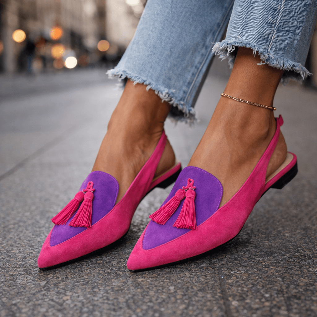 ELENA | Sandalias con tiras y pompones