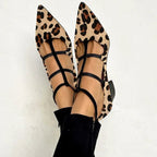 FRANKA | Zapatos de tacón con correa de leopardo