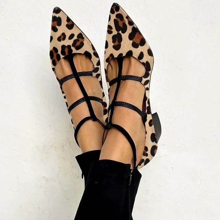 FRANKA | Zapatos de tacón con correa de leopardo