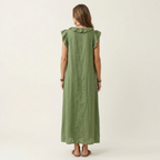JULIETA | Vestido Maxi con Volantes en Escote en V
