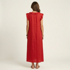 JULIETA | Vestido Maxi con Volantes en Escote en V