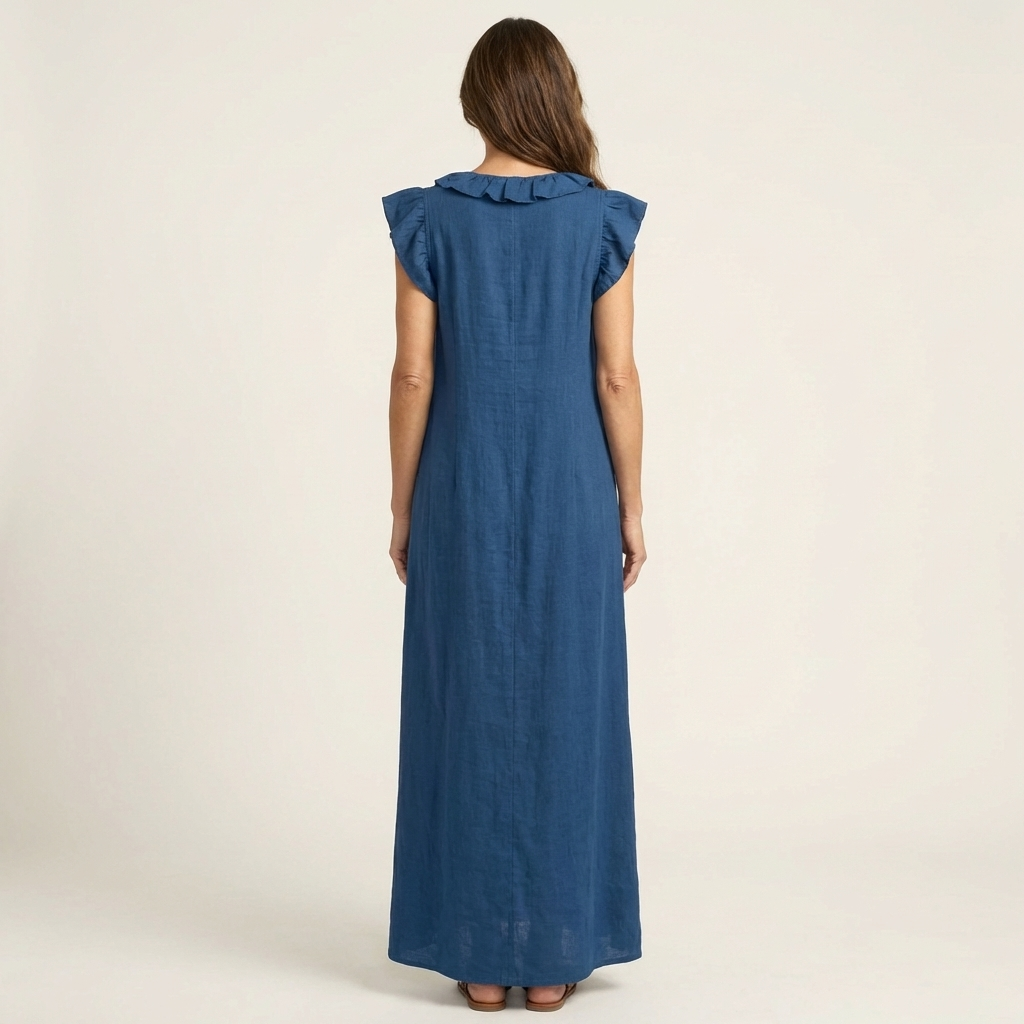 JULIETA | Vestido Maxi con Volantes en Escote en V