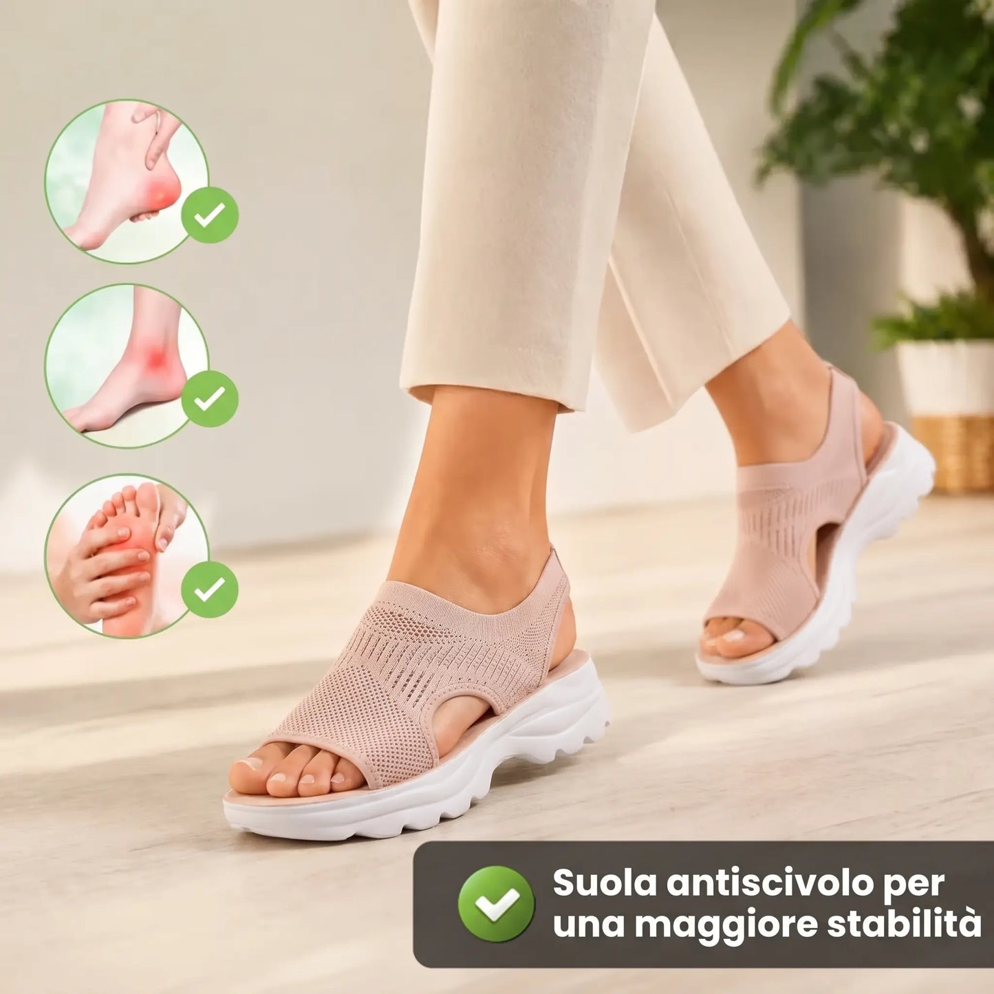 Sandalias Ortópedicas Antideslizantes Noara