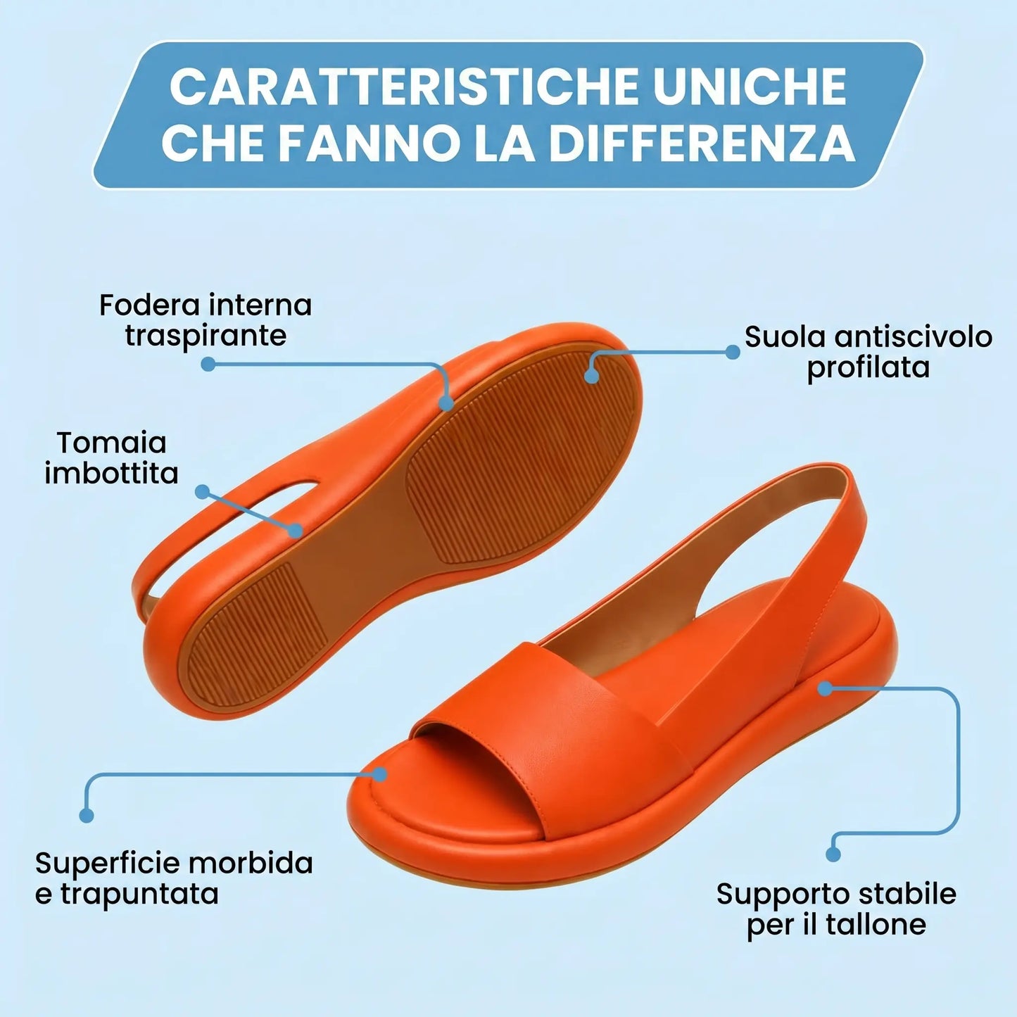 Sandalias Ortopédicas Cómodas Maria