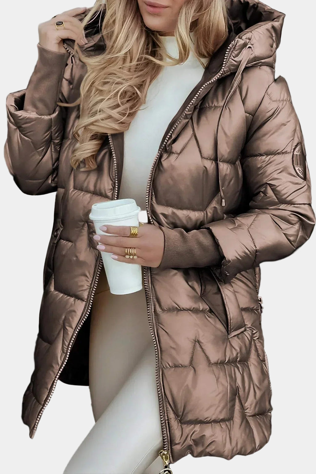 EVRA™ Abrigo Bestseller largo acolchado
